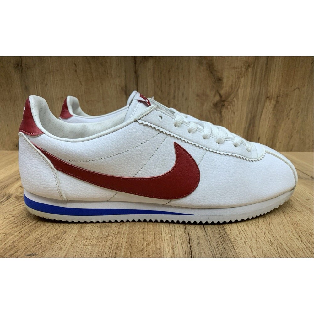 Nike Mens Cortez Forrest Gump Size 12 White Red Sneakers Shoes 749571 154 - Picture 2 of 12